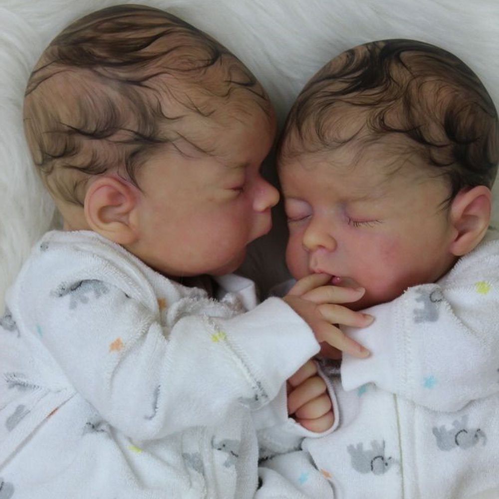 17'' Real Lifelike Twins Jayla and Naomi Reborn Baby Doll Gril