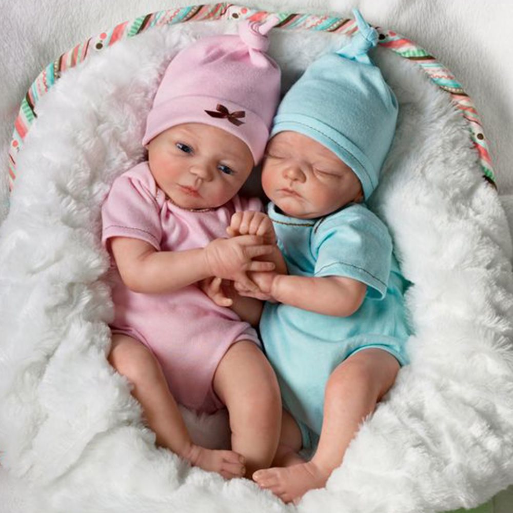 17'' Vernon and Sabela Truly Twins Baby Girl Dolls Toy