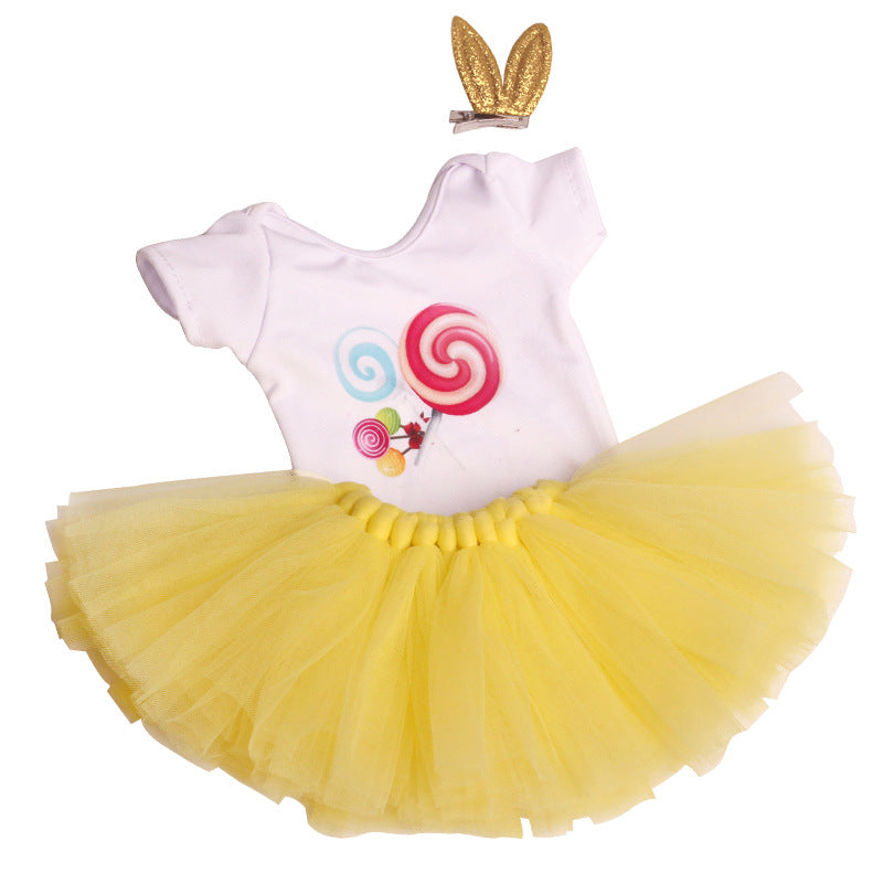 18 inch American Girl T-shirt and Skirt With Hairpin