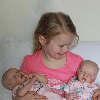 "17'' Real Lifelike Twins Rocio and Lisa Reborn Baby Doll Girl Toy "